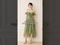 Soft Matcha Green Off Shoulder Ruffle Layered Midi Dress - Luulla.com 💚 #promdress #formaldress