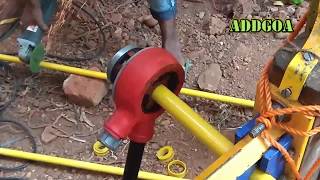 Piped Natural Gas connection and GI pipe threading Piped Natural Gas connection and GI pipe threading