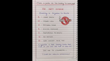 Thumbnail of poster on no smoking ll poster making class 11 ll Poster making