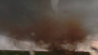 INCREDIBLE CLOSE INTERCEPT OF THE ARNETT, OKLAHOMA TORNADO 5/18/2025