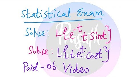 Laplace Transforms | Tnpsc Statistical Exam | Part 20