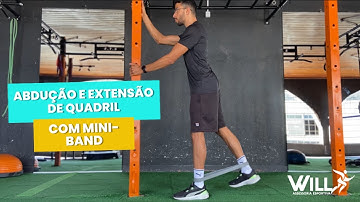 Abdução e extensão de quadril com miniband - Will assessoria esportiva
