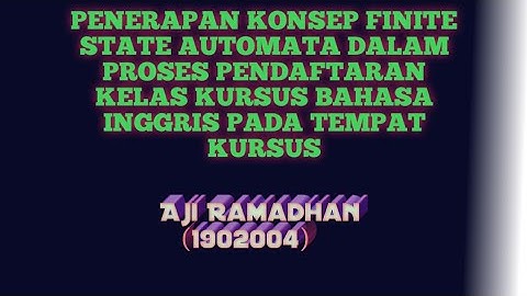 PENERAPAN KONSEP FSA DALAM PROSES PENDAFTARAN KELAS KURSUS BAHASA INGGRIS PADA TEMPAT KURSUS