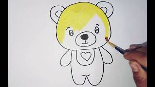 How to draw cute and easy Teddy Bear | Easy Drawing, Painting and Coloring for Kids & Toddlers by Cho Cho Tv Star 1,890 views 4 days ago 12 minutes, 50 seconds