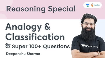 Analogy and Classification | Reasoning | For All Exams | Deepanshu Sharma