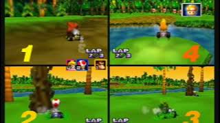 Mario Kart 64 - 4 Player 20Fps Dkjp Actual N64 Capture