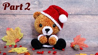 CHRISTMAS BEAR | PART 2 | HOW TO CROCHET AMIGURUMI VELVET YARN