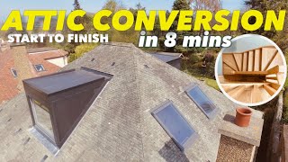 ATTIC CONVERSION START TO FINISH - Architect Builder shows you how in 8 minutes