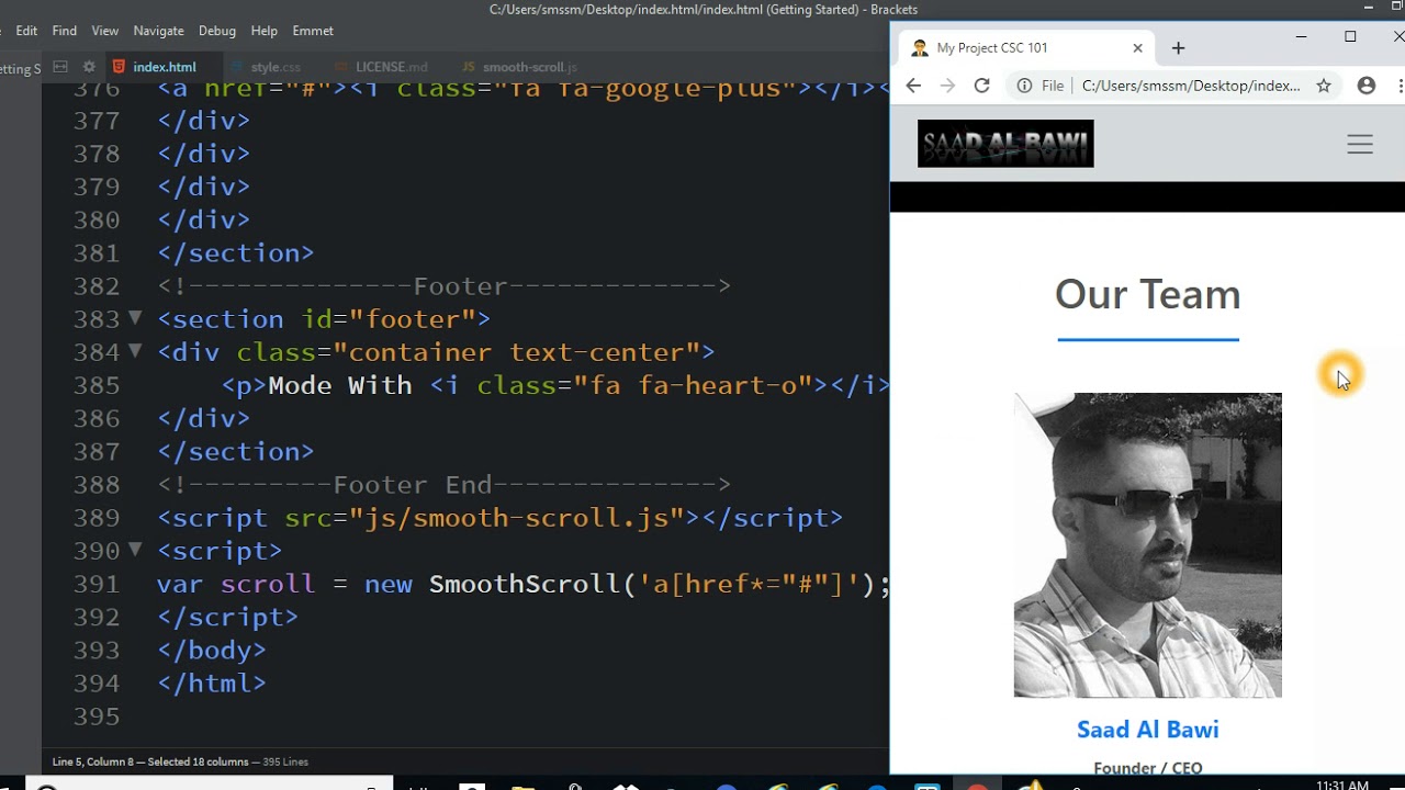 My Website Developing Project | Start By HTML CSS JavaScript - YouTube
