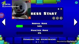 Cuphead plays geometry dash rp