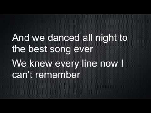 Best Song Ever Lyrics- One Direction