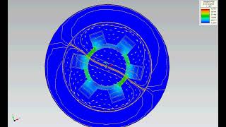 Rotating magnetic Field Simulation of 3 phase stator screenshot 5