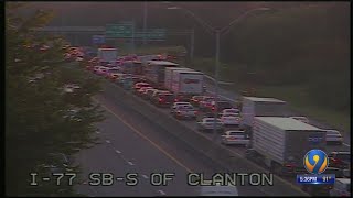 Overnight construction delays on I-77 cause traffic back-ups for morning commute