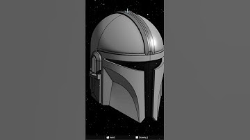 mandalorian helmet design in CAD #onshape #cadtutorials #starwars #surfacemodeling #cademist