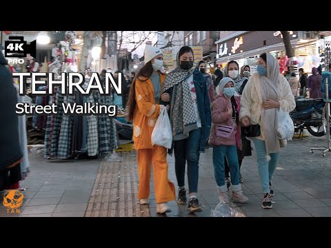 Walking Street on South of Tehran City 2022 Iran walk 4k