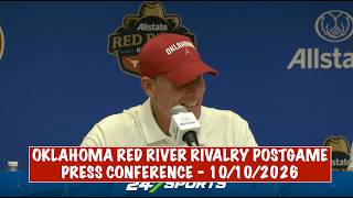 Oklahoma Football Red River Rivalry Postgame Press Conference (OU 27 Texas 24) - 10/10/2026