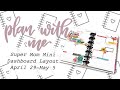 PLAN WITH ME SUPER MOM MINI DASHBOARD LAYOUT HAPPY PLANNER - April 29-May 5