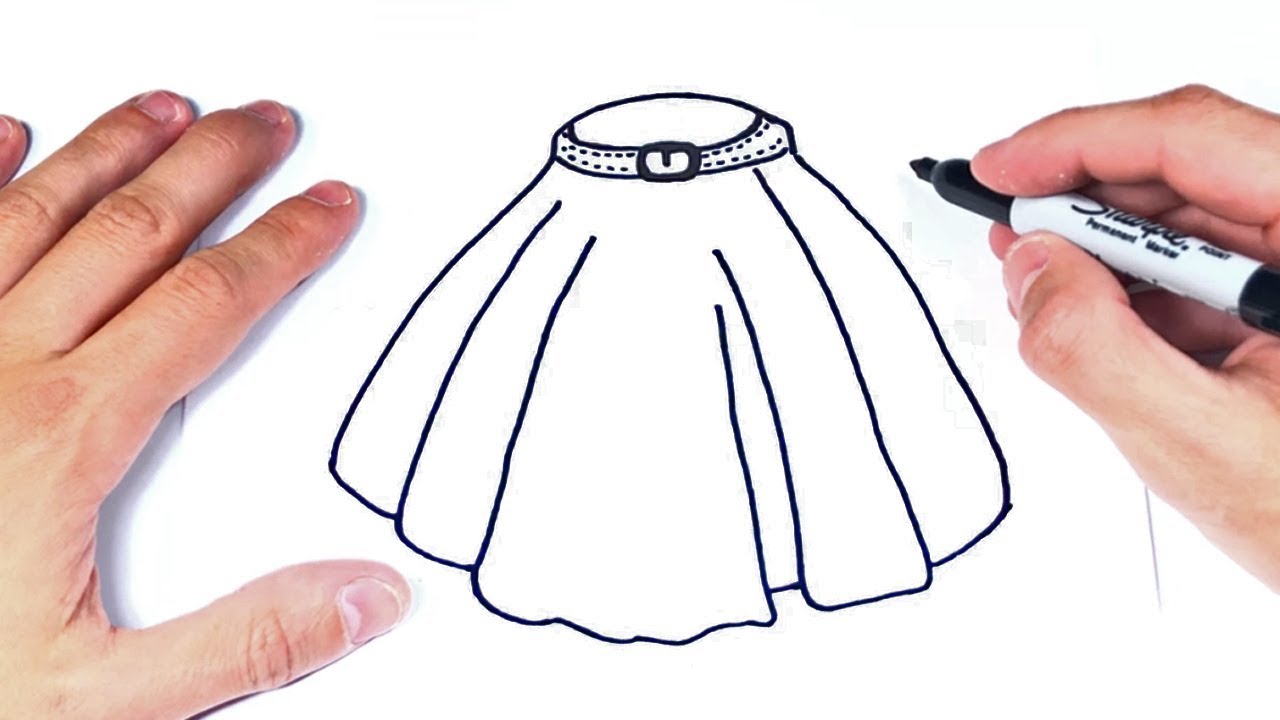 Como Dibujar Una Falda Dibujo Facil De Falda Para Chicas Youtube