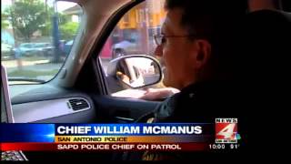 Police chief on patrol