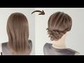 [Easy Hairstyle] Easy Rope Twist Low Bun Hairstyles / Elegant Updo for Medium Hair