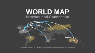 World Map / Network & Connection ( After Effects Template )