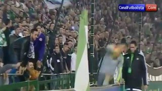 Betis fan trying to spit on Cristiano