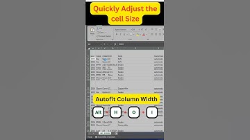 Excel Shortcut: Instantly Autofit Columns and Rows! #excel #exceltricks #exceltutorial #howto