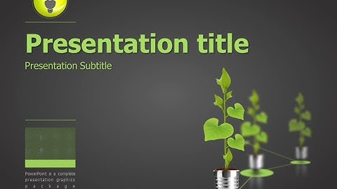green energy animated ppt template