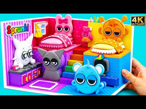Incredibox Sprunki - Make 4 COLOR House from Clay with Pinki x Oren, Wenda x Gray & Sky Room