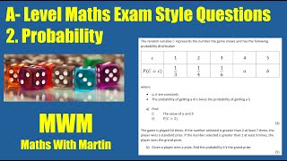 A-Level Exam Style Questions - Probability
