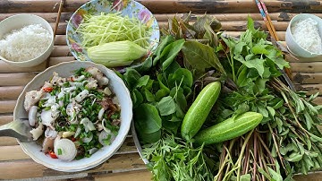 MẮM CÁ LÓC CHƯNG ĂN VỚI RAU VƯỜN THÌ CÒN GÌ BẰNG-T434