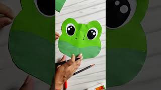 Frog face mask | Paper mask #shorts frog craft | mendhak face mask | art and craft | mask making