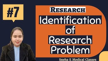 Identification of Research Problem !! Research !! Hindi !!