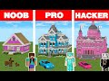 Minecraft NOOB vs PRO vs HACKER: MODERN GIRL HOUSE BUILD CHALLENGE in Minecraft Animation