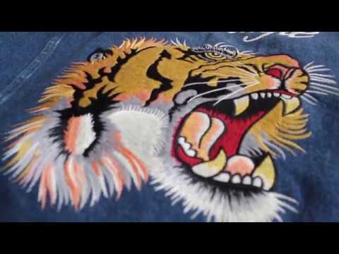 gucci denim tiger jacket