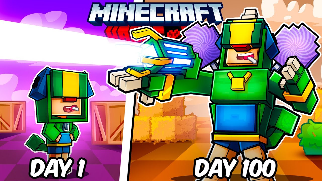 I Survived 100 Days as BRAWL STARS LEON in Hardcore Minecraft!