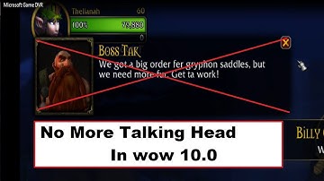 World of Warcraft - How To Remove Talking Head Frames in Dragonflight.