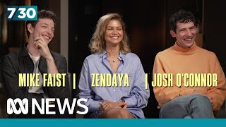 Zendaya and costars Josh O'Connor and Mike Faist on making their new film Challengers | 7.30