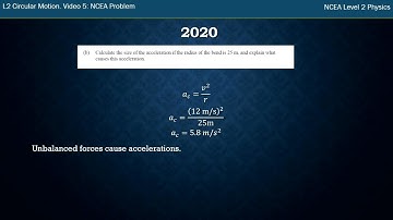 NCEA L2 Physics. Mechanics: Circular Motion. Video 5: NCEA Problem.