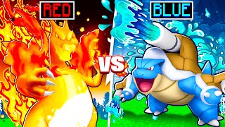 RED Vs BLUE STARTER POKEMON In Minecraft PIXELMON!