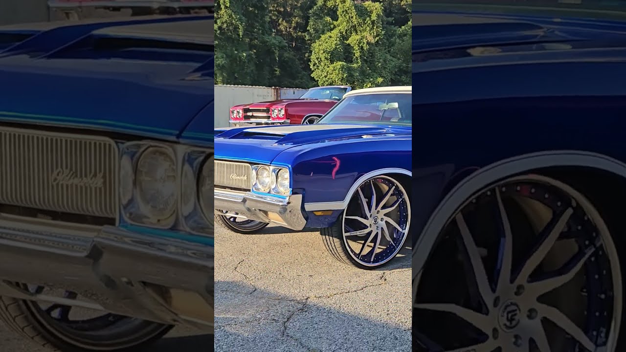 Kandy Blue 442 1970 Oldsmobile Cutlass Supreme Convertable On 24 Coleone Forged