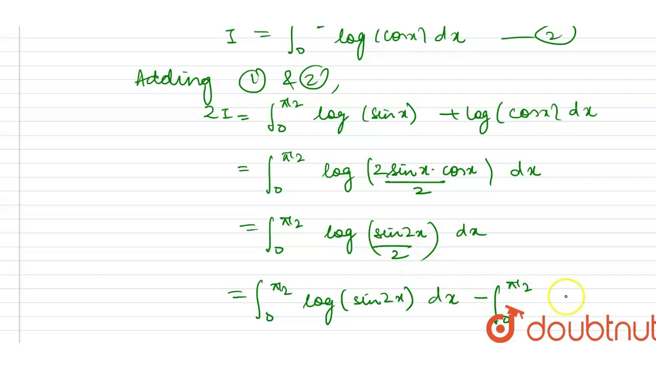 Log cosx 1 2 2. Log sinx. Log cos.