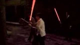 The Feeling fight with lightsabers