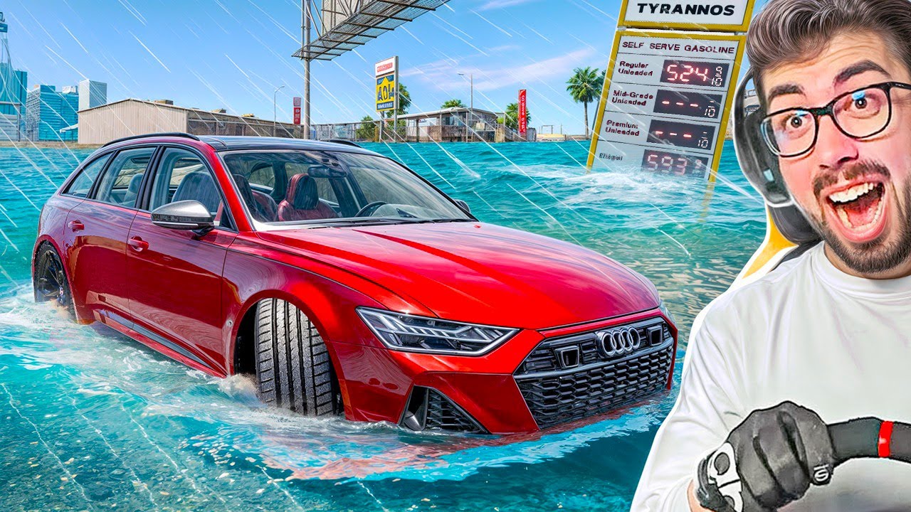 ESCAPANDO DE UNA INUNDACIÓN CON ACCIDENTES 💥 | BeamNG Drive