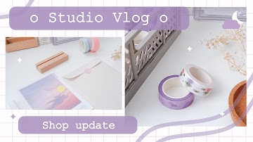 Studio Vlog ⋒ Shop update, handmade memo pads and relaxing music