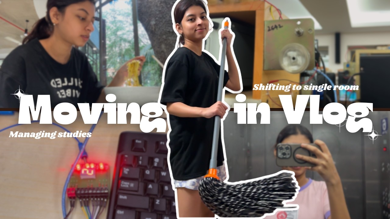 Moving in my *SINGLE* Hostel Room at IIT BOMBAY🥹 ✨|SANDHITA| #movingin  #hostelroom