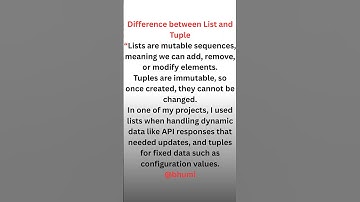 “Python List vs Tuple in 60 seconds 🚀 | Python Interview Prep#senior developer tips#python tips