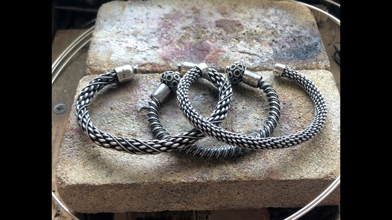 Sterling Silver Cuff Bracelet - Hand Forged - Heavy - Ruby Lane