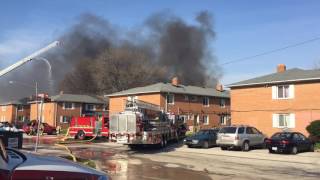 Warrensville Heights apartment building catches fire during SWAT call-up