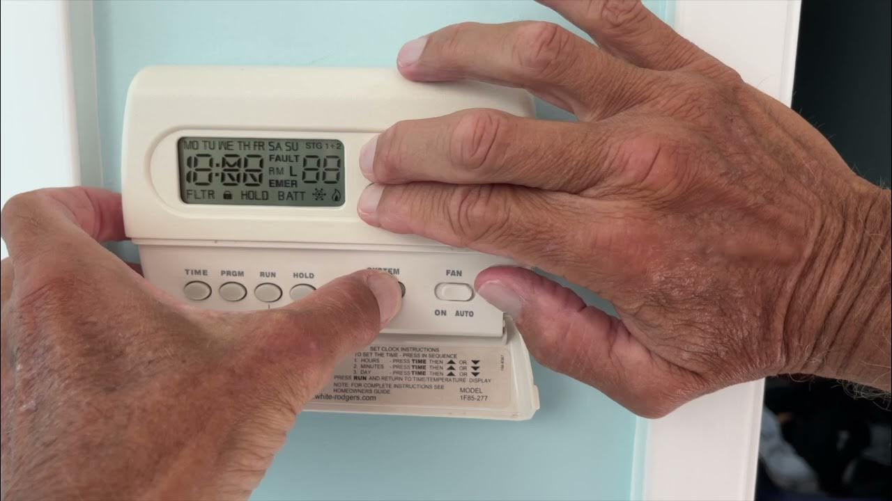 How to Reset White and Rodgers Thermostat YouTube